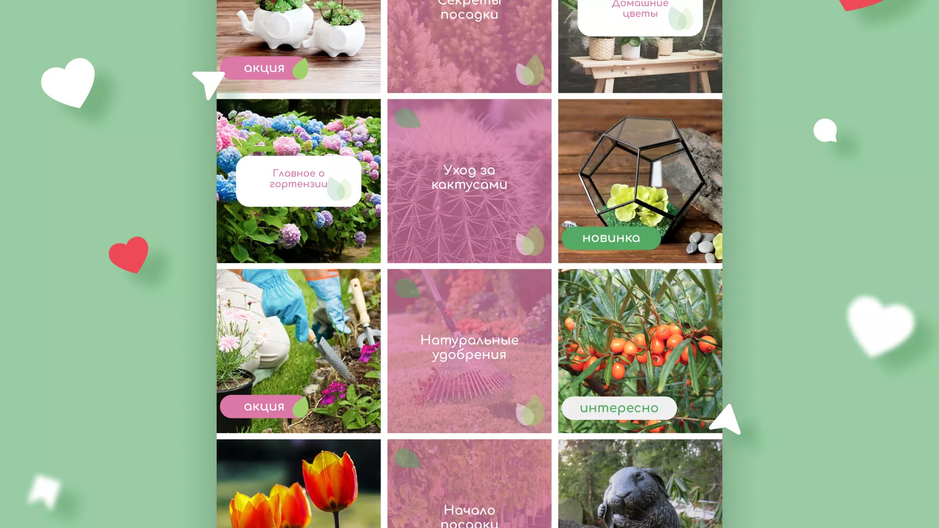 Разработка оформления профиля Instagram для магазина «Floraint» в Чулыме