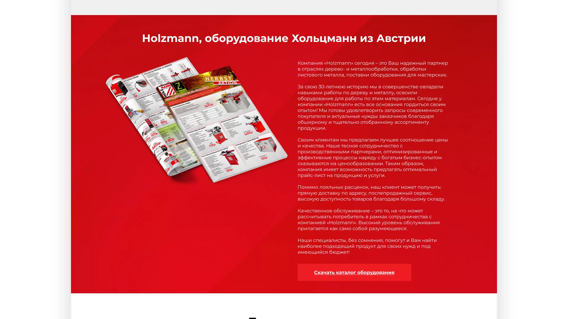 Создание сайта компании «HOLZMANN Maschinen GmbH» в Чулыме