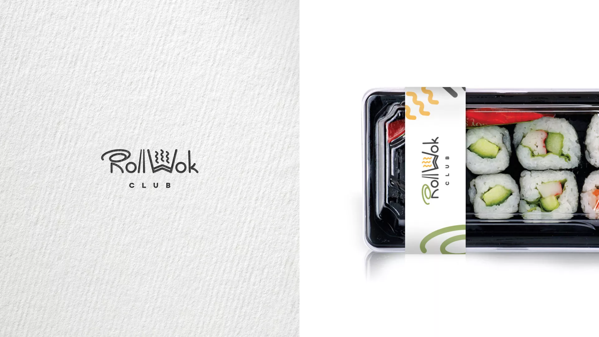 Разработка наклеек для суши-бара «Roll Wok Club» в Чулыме